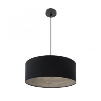 Distribuidor - Lâmpadas Diversas | Colgantes Moderno | COLGANTE TANIA 1XE27 NEGRO/NEGRO-MADERA GRIS REGX50X50 CM Ref: 188395009